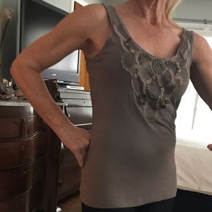 Bobeau Tank top with beading and embroidering